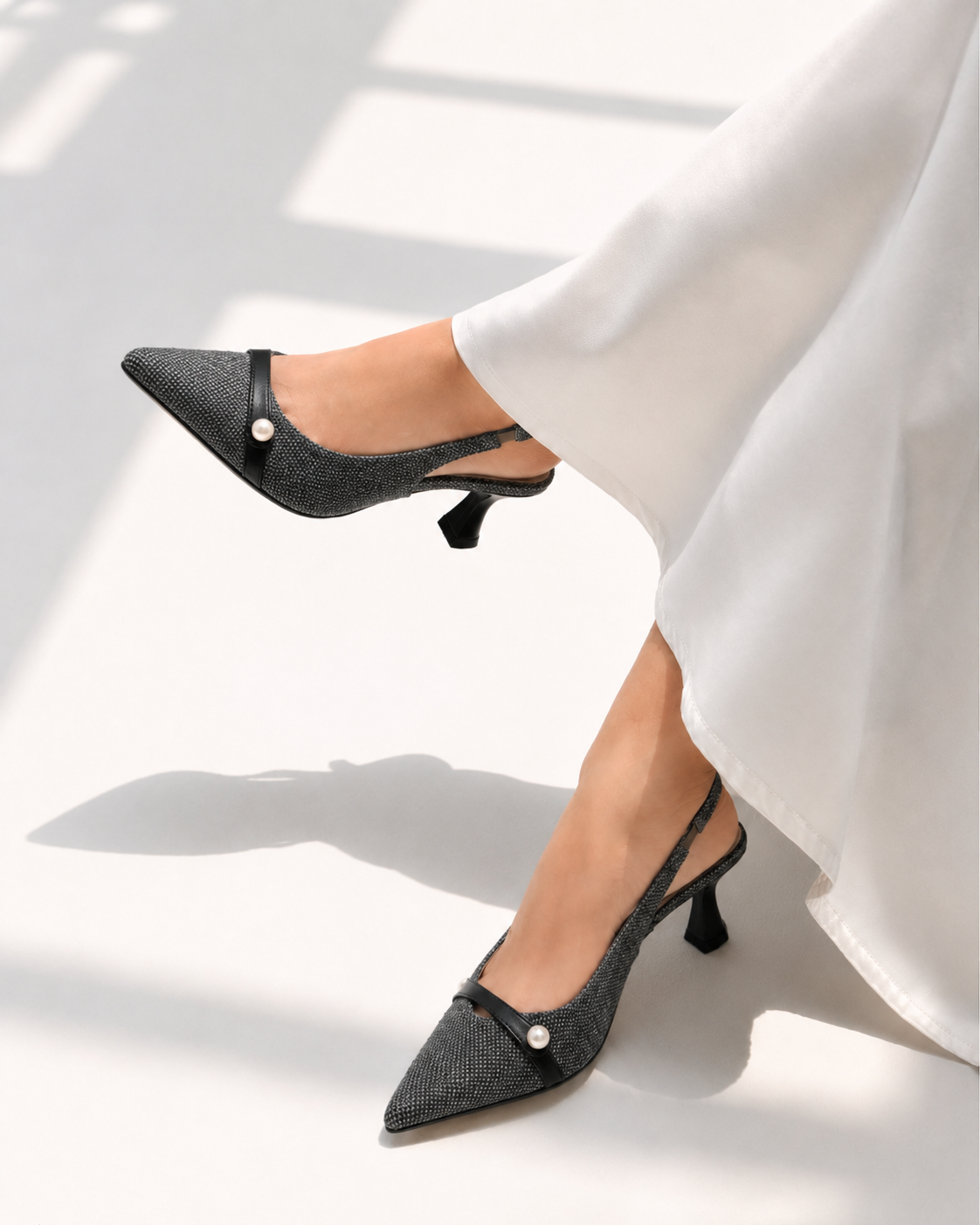 Elara Pearl Slingback Heel