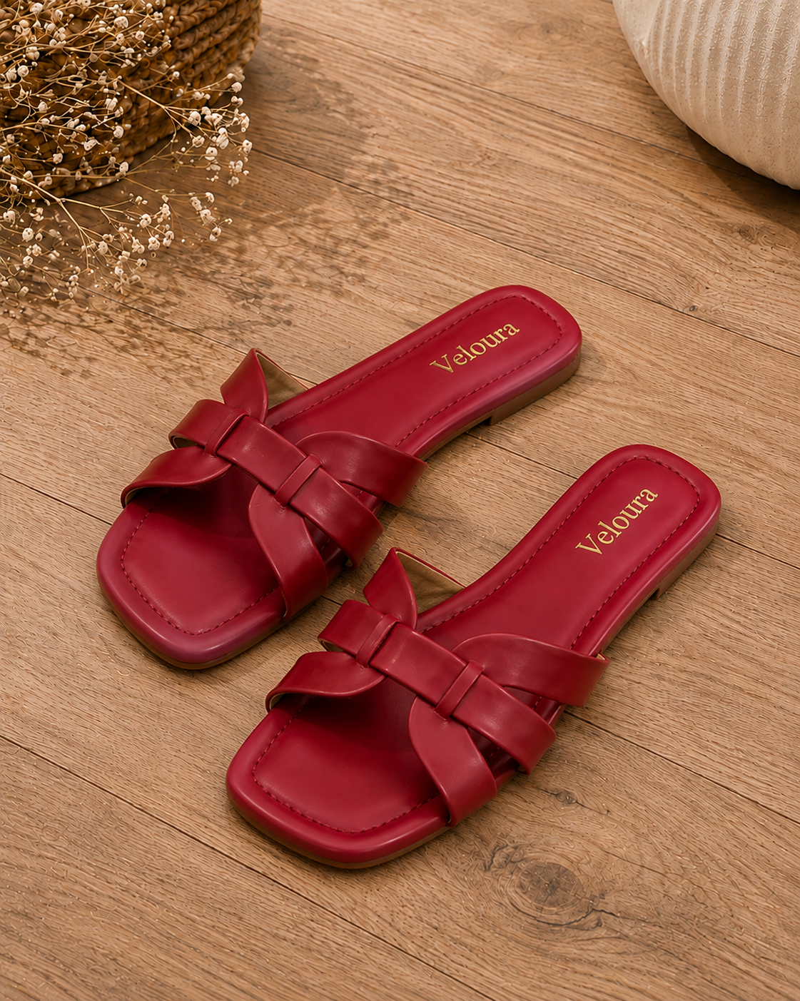 Ruby Ribbon Slipper