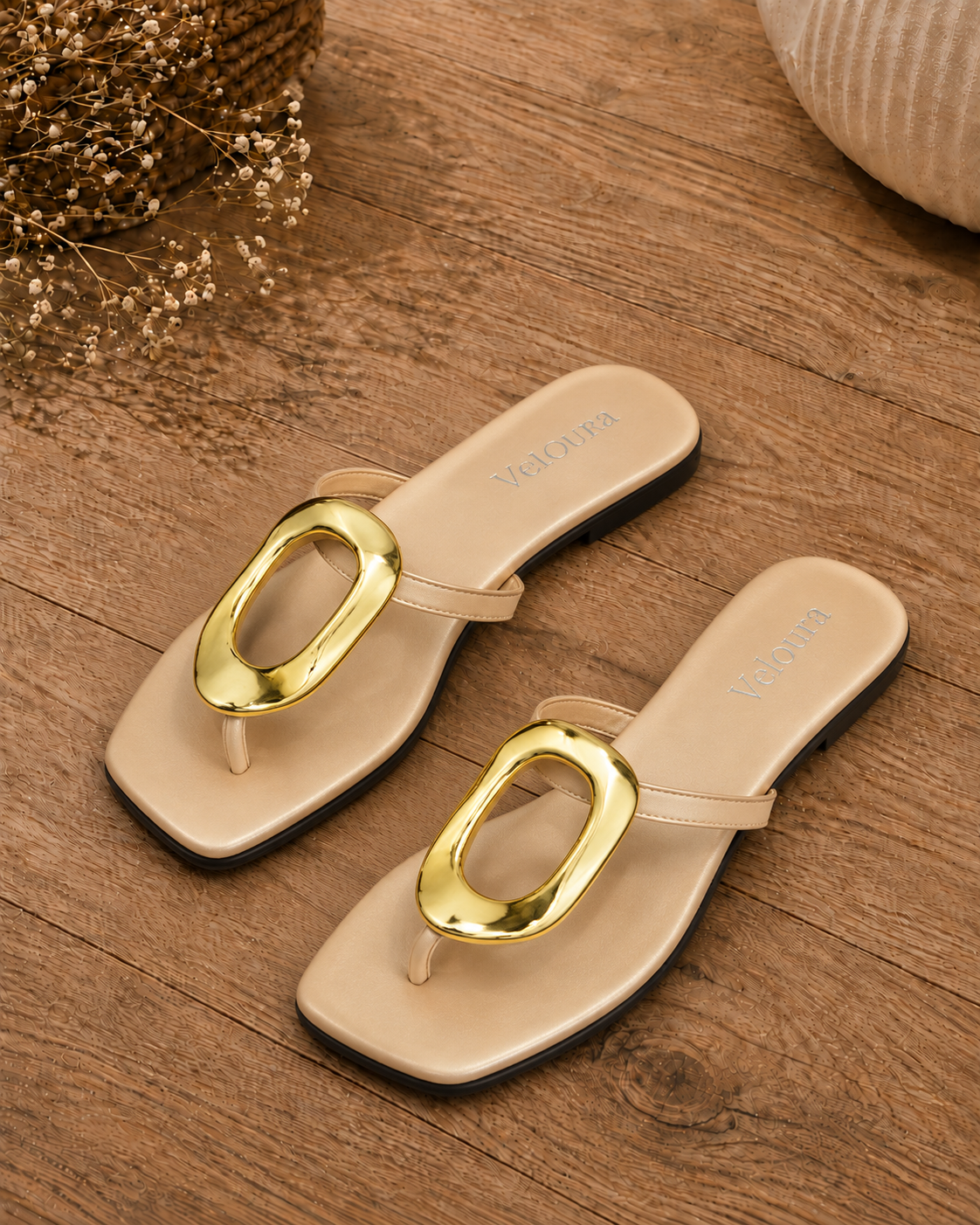 Elara Luxe Buckle Slippers