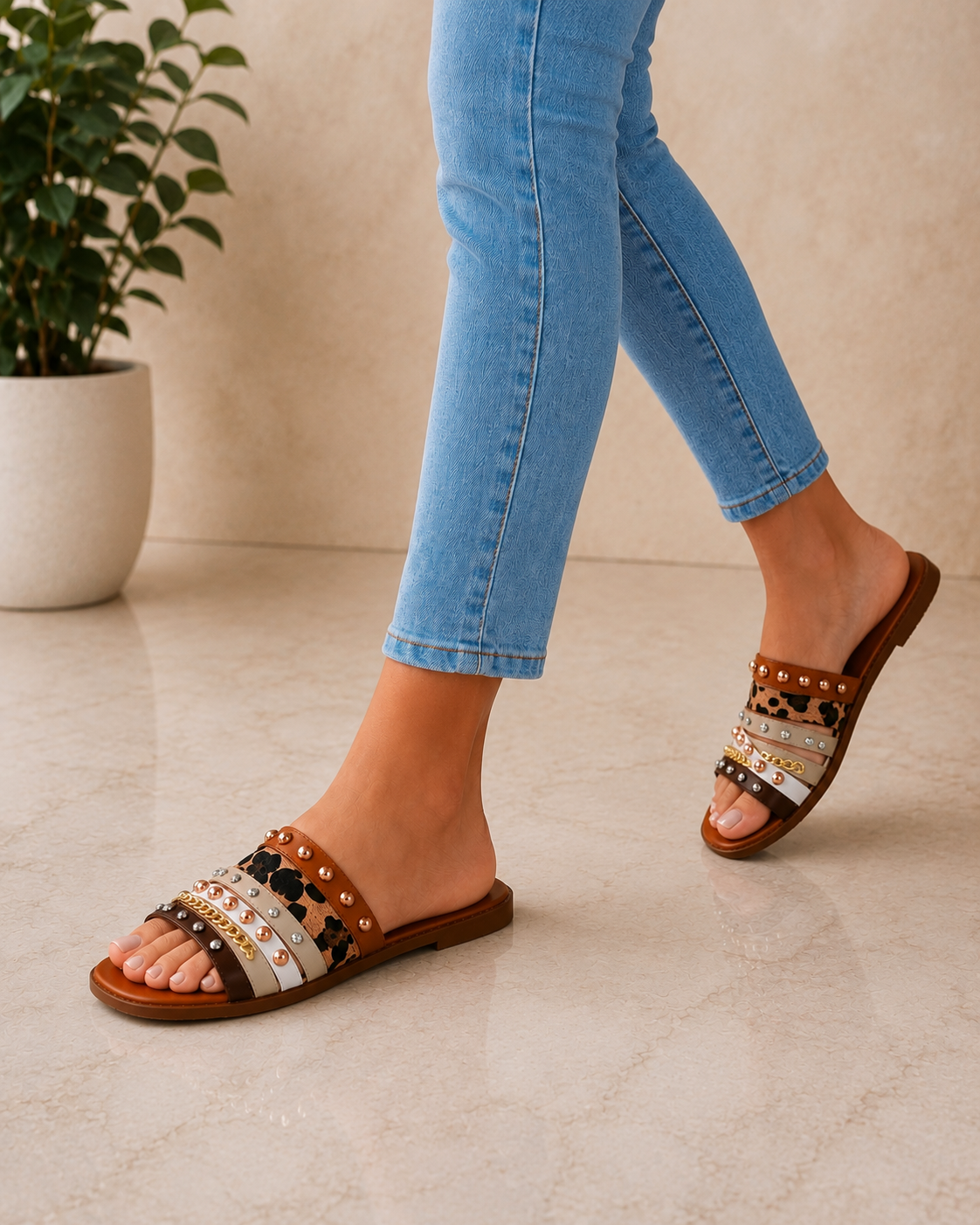 Savanna Multi-Strap Slipper