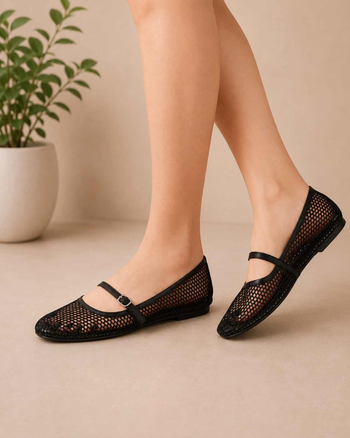 Nerissa Mesh Mary Pumps