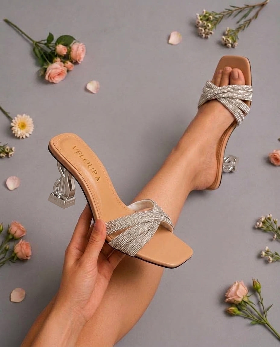 Crystal Sculptural Heel