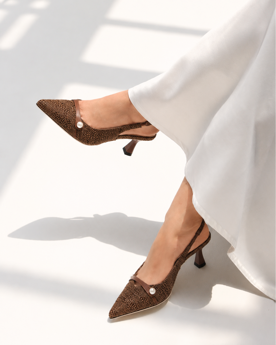 Elara Pearl Slingback Heel